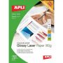 Fotopapier A4 APLI 160 g Laser lesklý Double sided 100 list.
