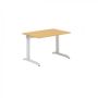 Stôl kancelársky 301 Doska pravouhlá 800x1200x25 RAL9022 LTD OR729 Orech