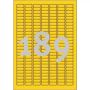 Etikety A4 farebné 25,4x10mm (189) žlté (ZG34/B1)