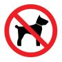 Zákaz vstupu so psom (piktogram) 10x10cm