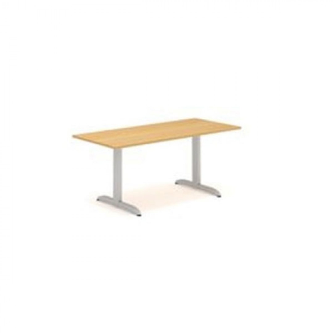 Stôl konferenčný 421 Doska pravouhlá 800x1800x25 RAL9022 LTD OR729 Orech
