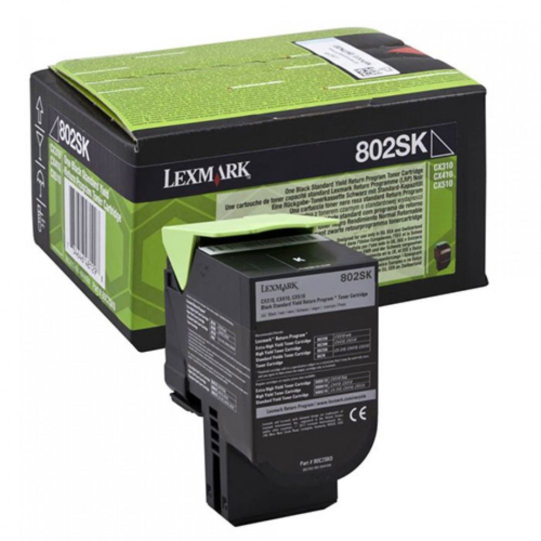 Toner repas Lexmark 80C2SK0, black, 2500 str., return, Lexmark CX310dn, CX310n, CX410de, CX410