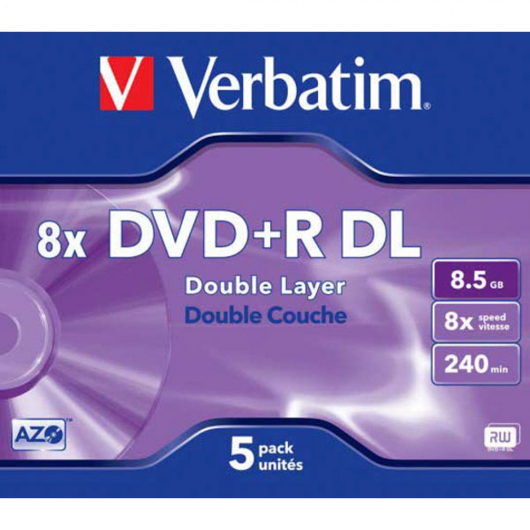 DVD+R Verbatim 8,5GB DL 8x jewel case ve43541