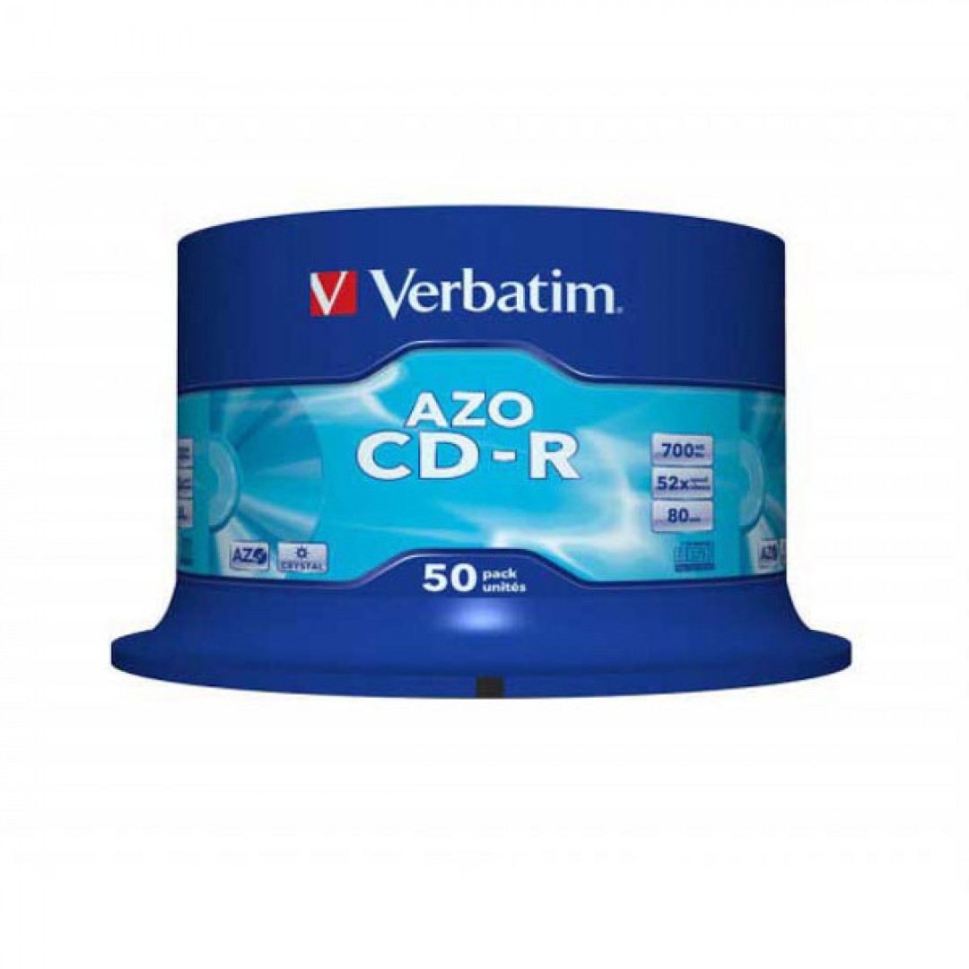 CD-R Verbatim 700MB 52x, 50-pack Crystal - Cake box