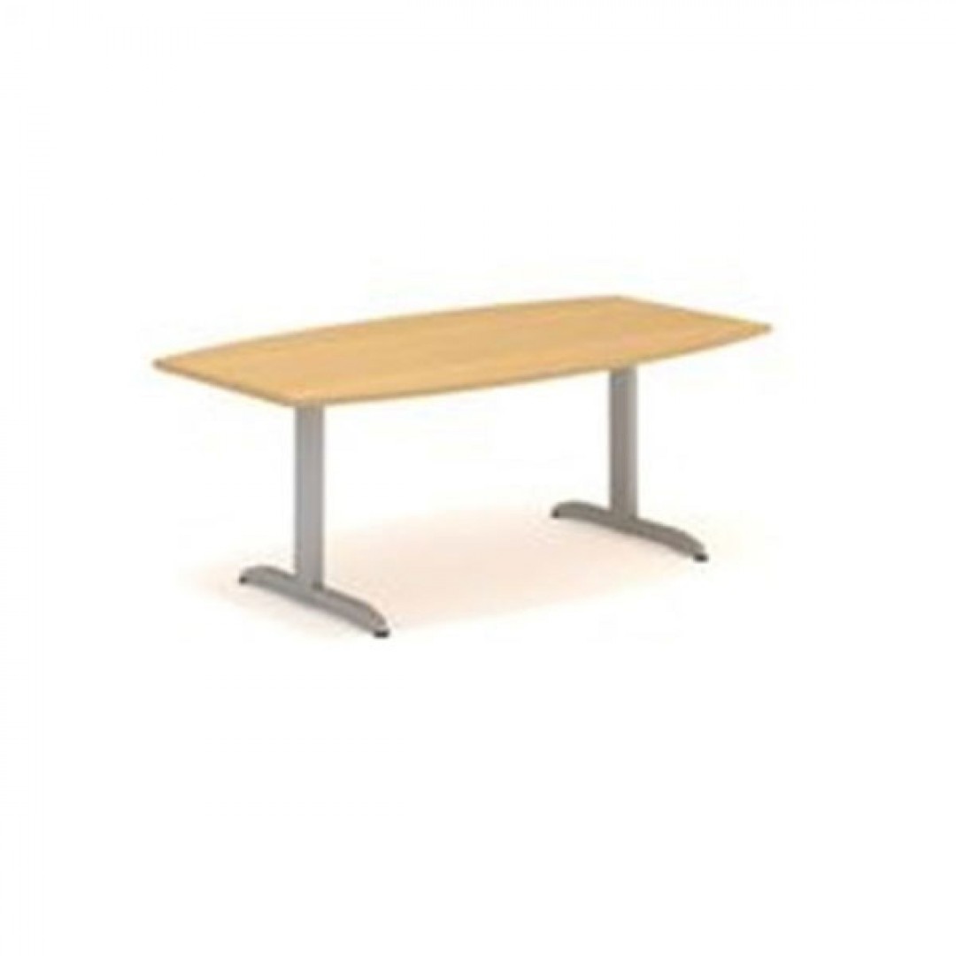 Stôl konferenčný 450 Doska barel 800/1100x2000x25 RAL9022 LTD BK358 Buk