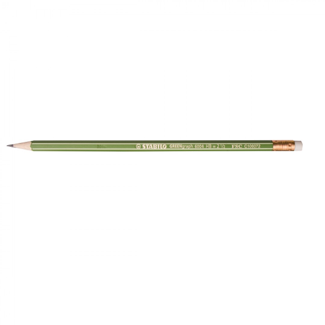 Ceruzka grafitová STABILO GREENgraph s gumou 6004/HB