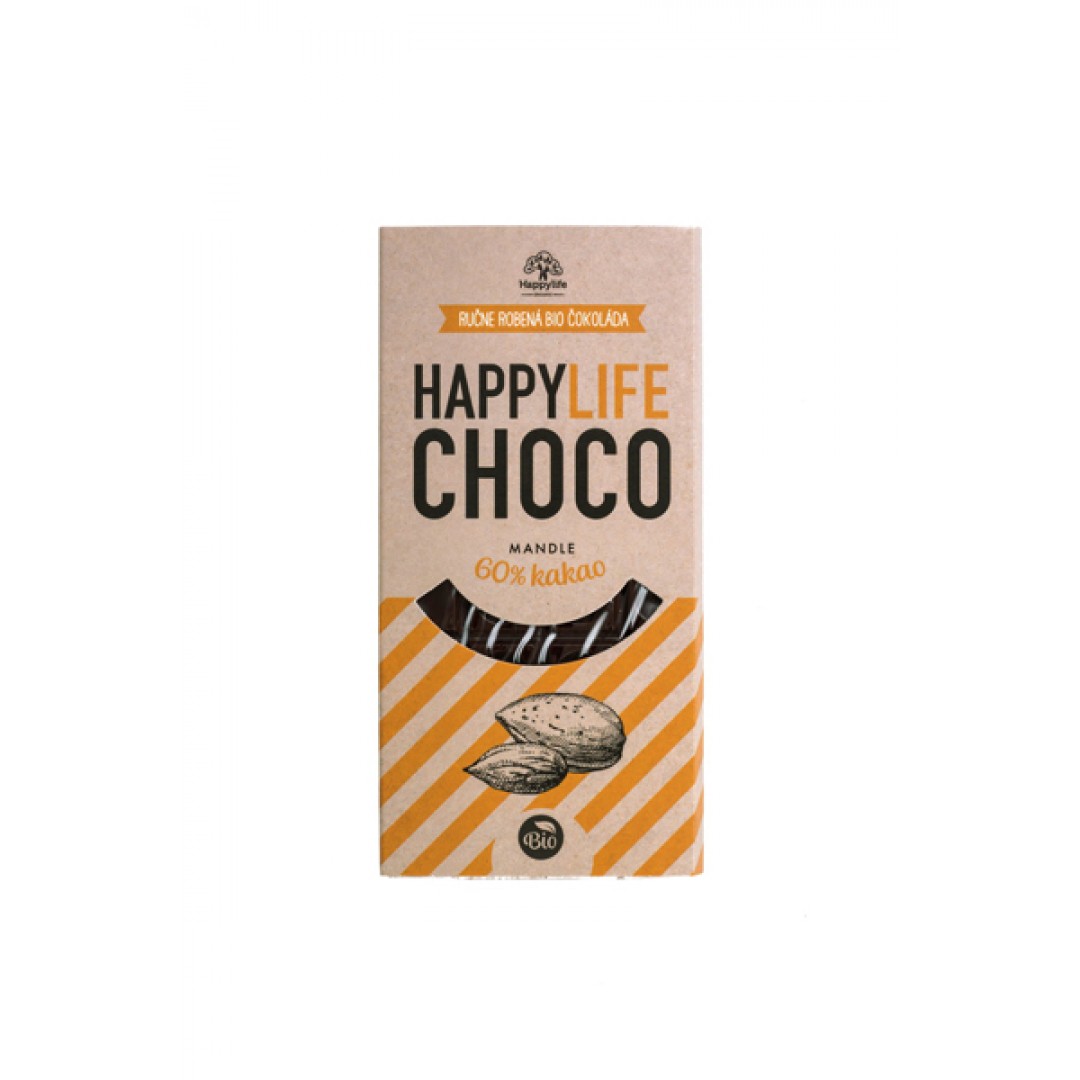 Čokoláda s mandľami, Happylife Choco - 70g