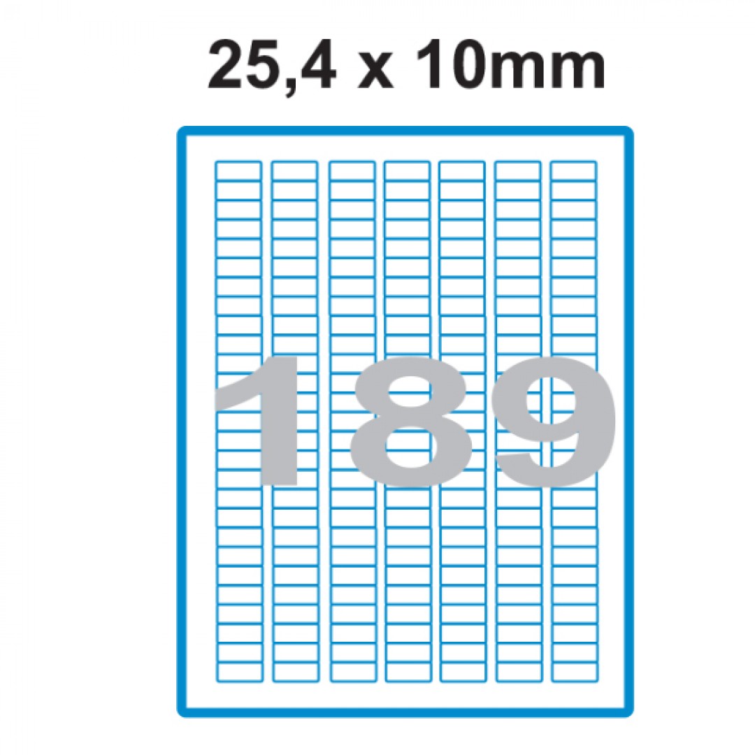 Etikety A4 Print 25,4x10mm (189) SO025010 100ks