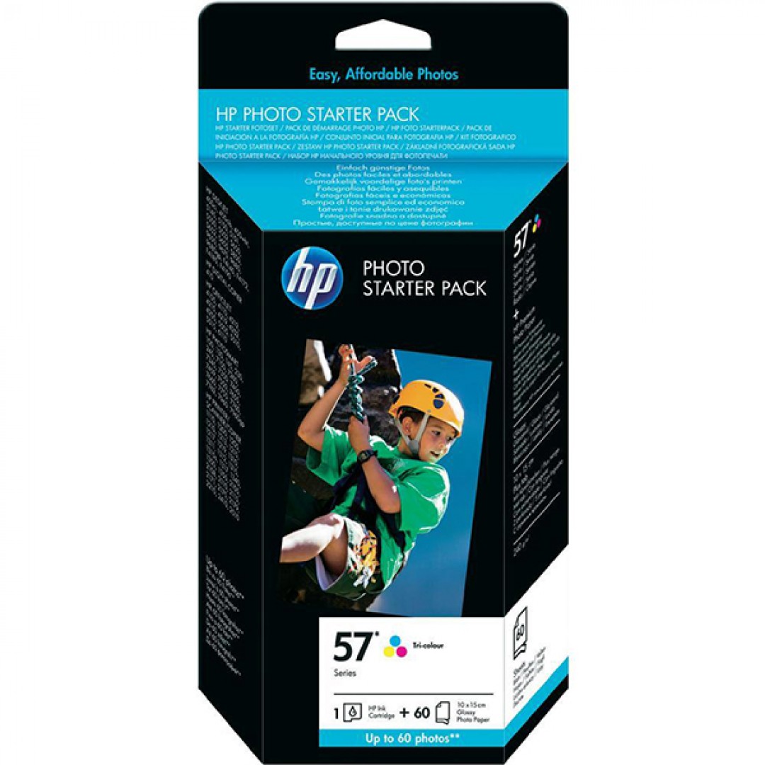 Toner HP C6657xx+PhotoPaper 10 x 15 cm, 60 listů, Q7942AE, color, Promo pa